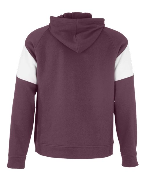 Holloway Athletic Fleece Prospect Hooded Sweatshirt 229546 - Maroon/ White