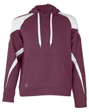Holloway Athletic Fleece Prospect Hooded Sweatshirt 229546 - Maroon/ White