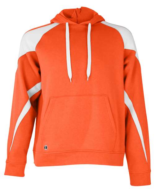 Holloway Athletic Fleece Prospect Hooded Sweatshirt 229546 - Orange/ White