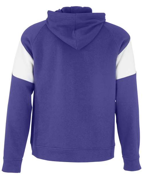 Holloway Athletic Fleece Prospect Hooded Sweatshirt 229546 - Purple/ White