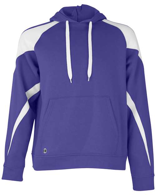 Holloway Athletic Fleece Prospect Hooded Sweatshirt 229546 - Purple/ White