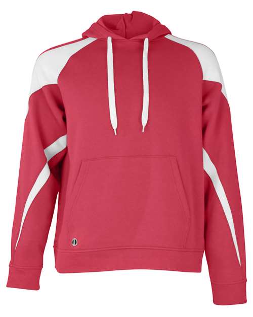 Holloway Athletic Fleece Prospect Hooded Sweatshirt 229546 - Scarlet/ White