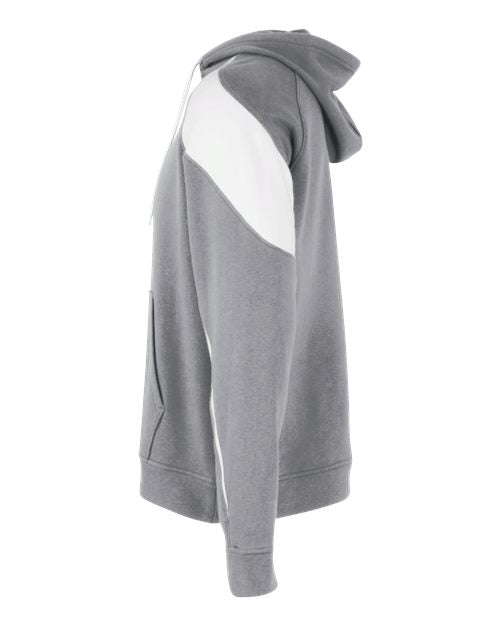 Holloway Athletic Fleece Prospect Hooded Sweatshirt 229546 - Charcoal Heather/ White