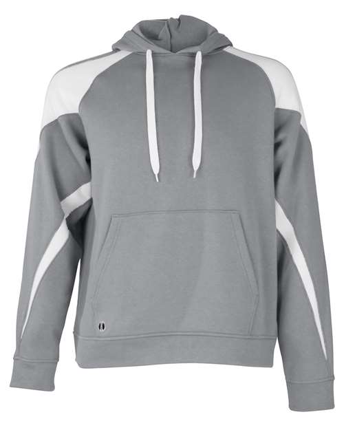 Holloway Athletic Fleece Prospect Hooded Sweatshirt 229546 - Charcoal Heather/ White