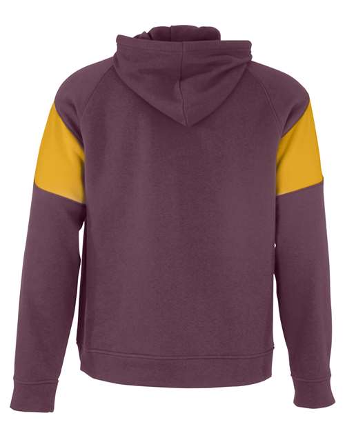 Holloway Athletic Fleece Prospect Hooded Sweatshirt 229546 - Maroon/ Light Gold