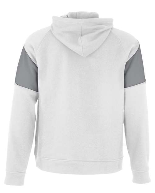 Holloway Athletic Fleece Prospect Hooded Sweatshirt 229546 - White/ Charcoal Heather
