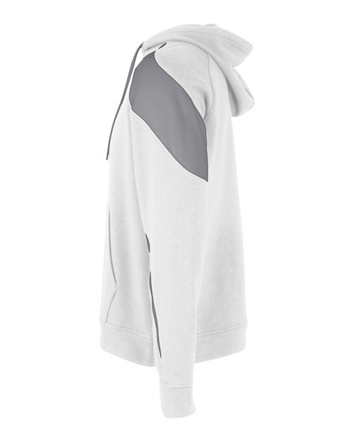 Holloway Athletic Fleece Prospect Hooded Sweatshirt 229546 - White/ Charcoal Heather