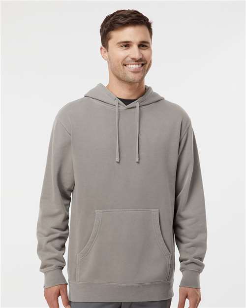 Independent Trading Co. Midweight Pigment-Dyed Hooded Sweatshirt PRM4500 - Pigment Cement
