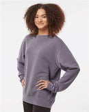 Independent Trading Co. Midweight Pigment-Dyed Crewneck Sweatshirt PRM3500 - Pigment Plum