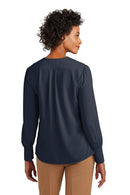 Brooks Brothers Women's Open-Neck Satin Blouse BB18009. Live Chat for Bulk Discounts