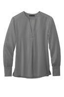 Brooks Brothers Women's Open-Neck Satin Blouse BB18009. Live Chat for Bulk Discounts