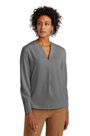 Brooks Brothers Women's Open-Neck Satin Blouse BB18009. Live Chat for Bulk Discounts
