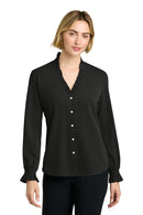 Brooks Brothers Women's Long Sleeve Ruffle Collar Blouse BB18011. Live Chat for Bulk Discounts