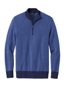 Brooks Brothers Washable Merino Birdseye 1/4-Zip Sweater BB18412. Live Chat for Bulk Discounts