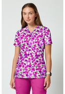 Cherokee 2 Pocket Print Top. Item CK00010 in CK ACHIEVE Collection. Live Chat for Bulk Discounts.