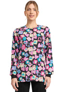 Cherokee Snap Front Print Warm-up Jacket. Item CK321 in CK GENUINE Collection. Live Chat for Bulk Discounts.