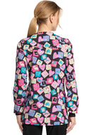 Cherokee Snap Front Print Warm-up Jacket. Item CK321 in CK GENUINE Collection. Live Chat for Bulk Discounts.