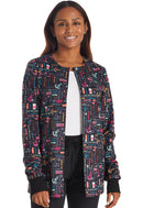 Cherokee Snap Front Print Warm-up Jacket. Item CK321 in CK GENUINE Collection. Live Chat for Bulk Discounts.