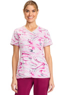 Cherokee Mock Print Wrap Top. Item CK608 in CK IN INFINITY Collection. Live Chat for Bulk Discounts.