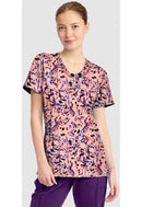 Cherokee Round Print Neck Top. Item CK609 in CK IN PRINTS Collection. Live Chat for Bulk Discounts.