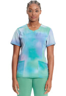 Cherokee Round Print Neck Top. Item CK609 in CK IN PRINTS Collection. Live Chat for Bulk Discounts.