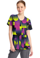 Cherokee Round Print Neck Top. Item CK609 in CK IN PRINTS Collection. Live Chat for Bulk Discounts.