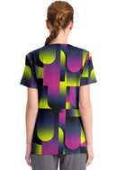 Cherokee Round Print Neck Top. Item CK609 in CK IN PRINTS Collection. Live Chat for Bulk Discounts.