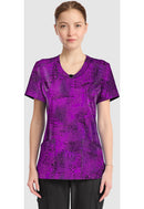 Cherokee Round Print Neck Top. Item CK609 in CK IN PRINTS Collection. Live Chat for Bulk Discounts.