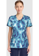 Cherokee Round Print Neck Top. Item CK609 in CK IN PRINTS Collection. Live Chat for Bulk Discounts.