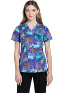 Cherokee V-Neck Print Top. Item CK651 in CK GENUINE Collection. Live Chat for Bulk Discounts.