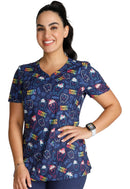 Cherokee V-Neck Print Top. Item CK678 in CK GENUINE Collection. Live Chat for Bulk Discounts.