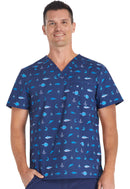 Cherokee Men's V-Neck Print Top. Item CK692 in CK GENUINE Collection. Live Chat for Bulk Discounts.