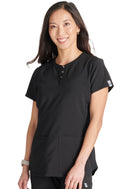 Cherokee Snap Front Henley Top. Item CK749A in CK CHEROKEE Collection. Live Chat for Bulk Discounts.