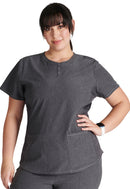 Cherokee Snap Front Henley Top. Item CK749A in CK CHEROKEE Collection. Live Chat for Bulk Discounts.