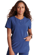 Cherokee Snap Front Henley Top. Item CK749A in CK CHEROKEE Collection. Live Chat for Bulk Discounts.