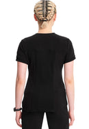 Cherokee Zip Front V-Neck Top. Item CK810A in CK IN INFINITY Collection. Live Chat for Bulk Discounts.