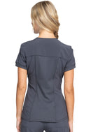 Cherokee Zip Front V-Neck Top. Item CK810A in CK IN INFINITY Collection. Live Chat for Bulk Discounts.