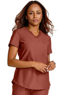 Cherokee Tuckable V-Neck Top. Item CK819 in CK FORM Collection. Live Chat for Bulk Discounts.
