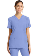 Cherokee Women's 2-Pocket V-Neck Top. Item CK832 in CK ACHIEVE Collection. Live Chat for Bulk Discounts.