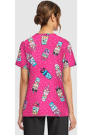 Cherokee  Women's Print V-Neck Top. Item CK856 in CK GENUINE Collection. Live Chat for Bulk Discounts.