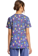 Cherokee  Women's Print V-Neck Top. Item CK856 in CK GENUINE Collection. Live Chat for Bulk Discounts.