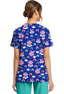 Cherokee  Women's Print V-Neck Top. Item CK856 in CK GENUINE Collection. Live Chat for Bulk Discounts.