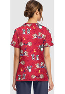 Cherokee  Women's Print V-Neck Top. Item CK856 in CK GENUINE Collection. Live Chat for Bulk Discounts.
