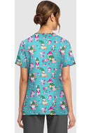 Cherokee  Women's Print V-Neck Top. Item CK856 in CK GENUINE Collection. Live Chat for Bulk Discounts.