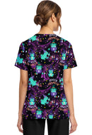 Cherokee  Women's Print V-Neck Top. Item CK856 in CK GENUINE Collection. Live Chat for Bulk Discounts.