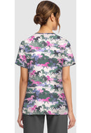 Cherokee  Women's Print V-Neck Top. Item CK856 in CK GENUINE Collection. Live Chat for Bulk Discounts.