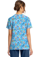 Cherokee  Women's Print V-Neck Top. Item CK856 in CK GENUINE Collection. Live Chat for Bulk Discounts.