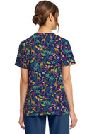 Cherokee  Women's Print V-Neck Top. Item CK856 in CK GENUINE Collection. Live Chat for Bulk Discounts.