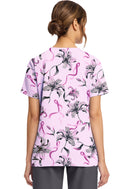 Cherokee  Women's Print V-Neck Top. Item CK856 in CK GENUINE Collection. Live Chat for Bulk Discounts.