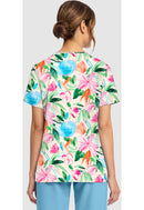Cherokee  Women's Print V-Neck Top. Item CK856 in CK GENUINE Collection. Live Chat for Bulk Discounts.